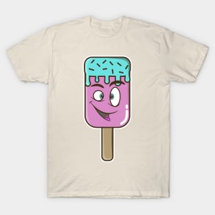 Funny Ice Pop Ice Cream Face T-Shirt